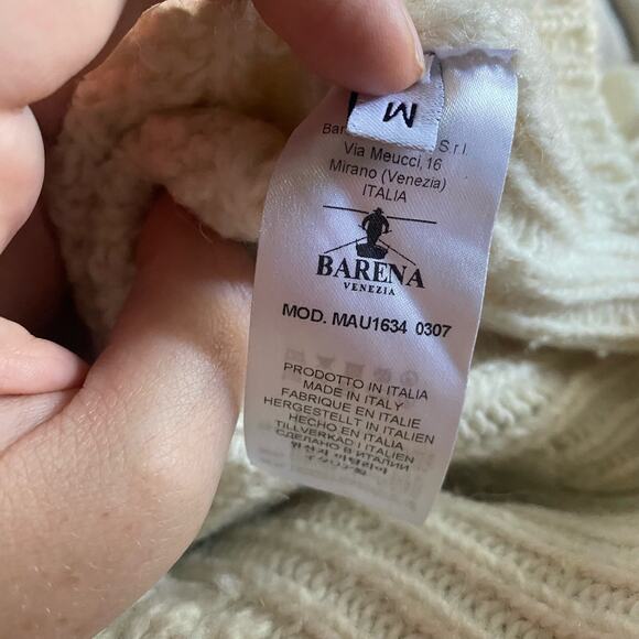 Barena Venezia Sweater Cableknit Wool Alpaca Fisherman Italy Crewneck Pullover - Picture 4 of 5